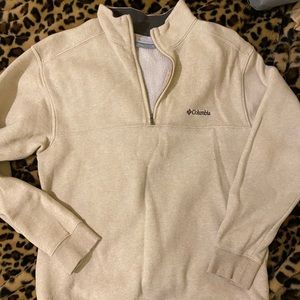 Columbia Tan quarter zip sweater